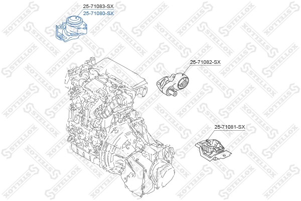Mounting, engine 25-71080-SX