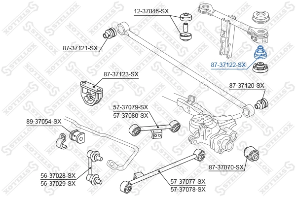Mounting, control/trailing arm 87-37122-SX