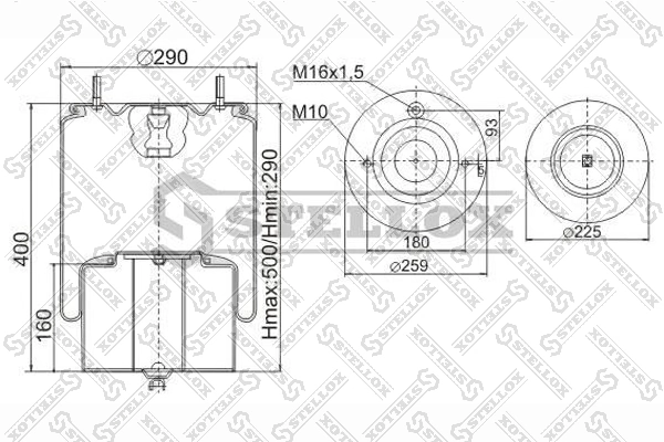 Bellow, air suspension 90-47181-SX