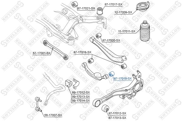 STELLOX 87-17019-SX Mounting, control/trailing arm