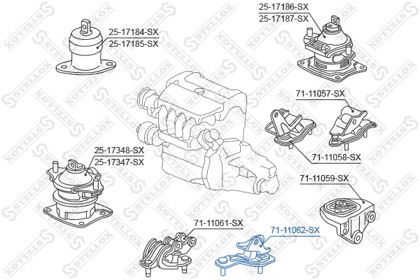 Mounting, manual transmission 71-11062-SX