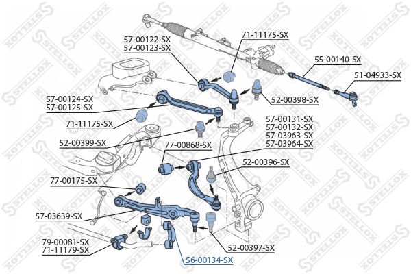 STELLOX 56-00134-SX Link/Coupling Rod, stabiliser bar