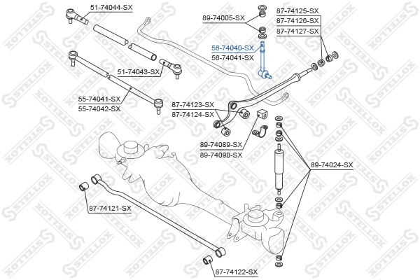 Link/Coupling Rod, stabiliser bar 56-74040-SX