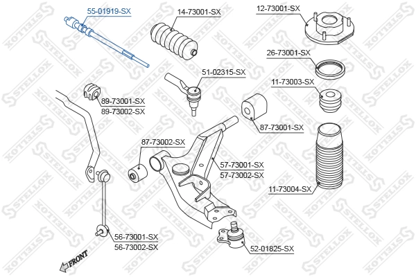 Inner Tie Rod 55-01919-SX