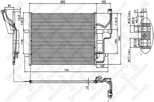 Condenser, air conditioning 10-45118-SX