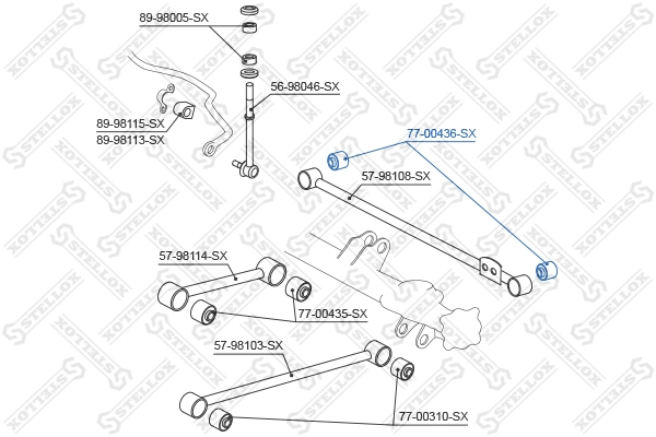 Mounting, control/trailing arm 77-00436-SX