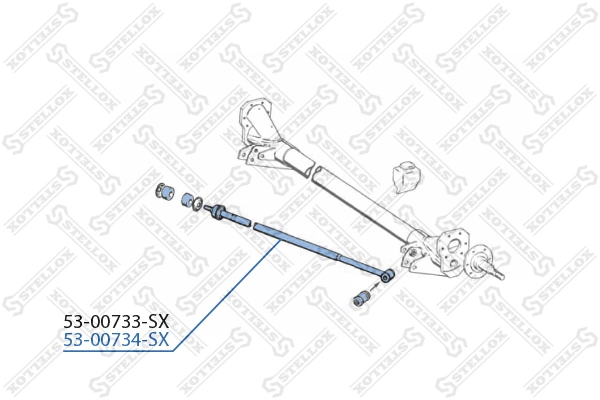Control/Trailing Arm, wheel suspension 53-00734-SX