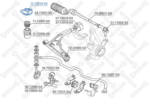 STELLOX 12-72018-SX Suspension Strut Support Mount