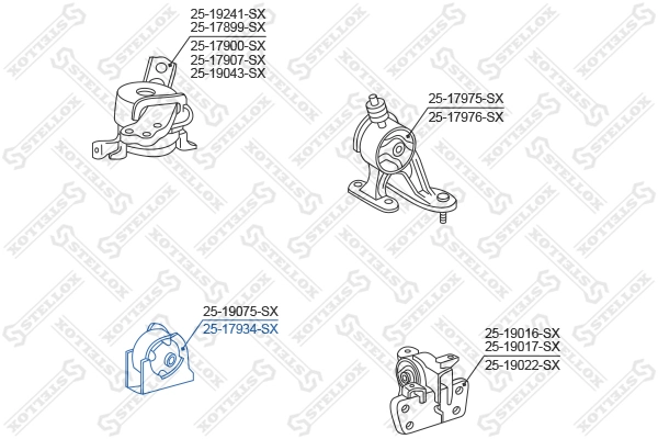 Mounting, engine 25-17934-SX