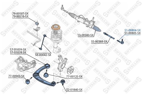 STELLOX 51-00804-SX Tie Rod End