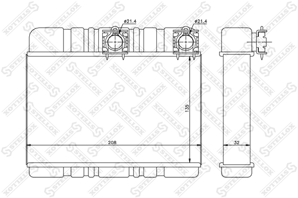 Heat Exchanger, interior heating 10-35081-SX