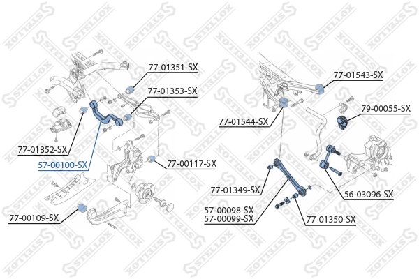 STELLOX 57-00100-SX Control/Trailing Arm, wheel suspension