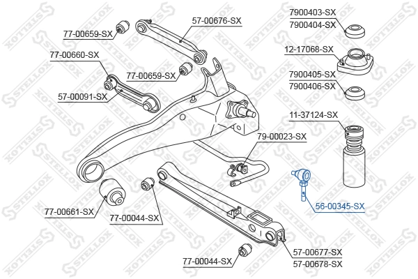 Link/Coupling Rod, stabiliser bar 56-00345-SX