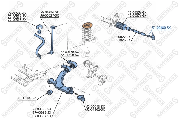 Tie Rod End 51-00180-SX