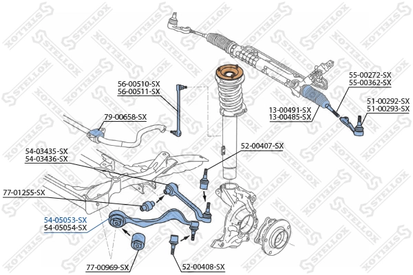 Stereng, Ampaian Roda 54-05053-SX