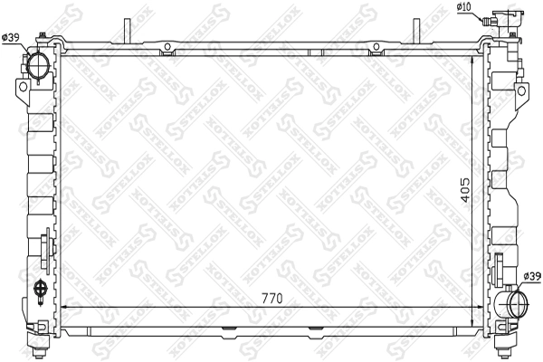 Radiator, engine cooling 10-25475-SX