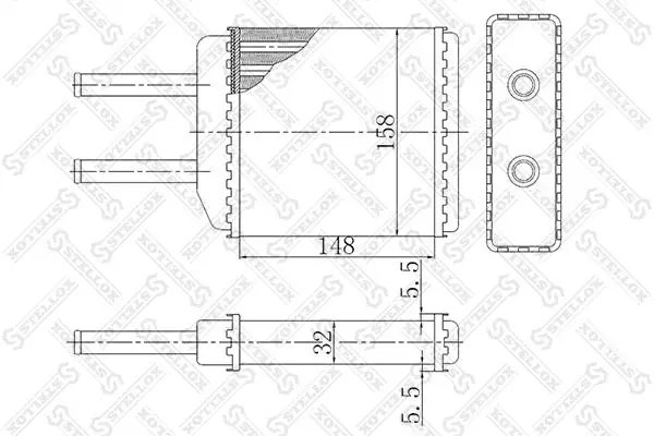 Heat Exchanger, interior heating 10-35050-SX