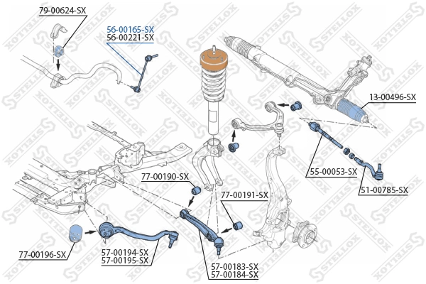 Link/Coupling Rod, stabiliser bar 56-00165-SX