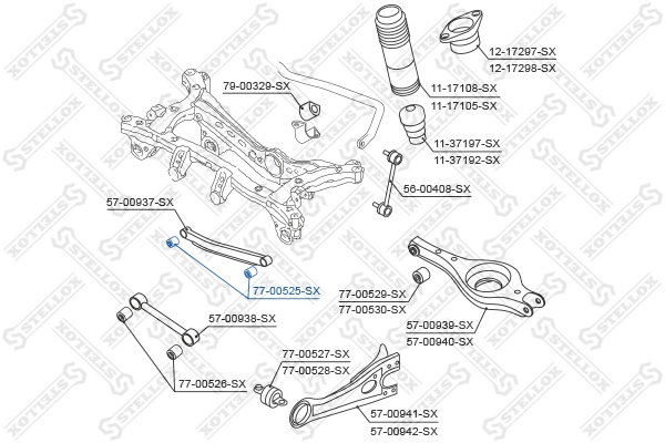 Mounting, control/trailing arm 77-00525-SX