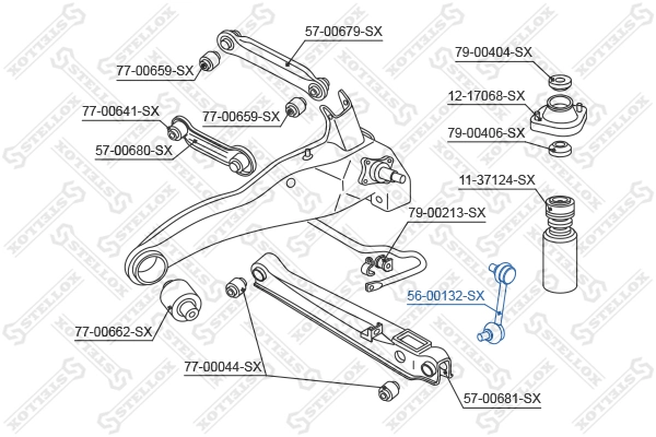 Link/Coupling Rod, stabiliser bar 56-00132-SX