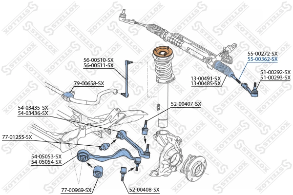 Inner Tie Rod 55-00362-SX