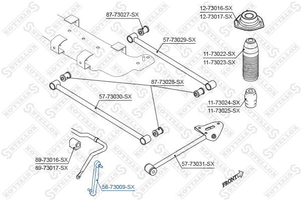Link/Coupling Rod, stabiliser bar 56-73009-SX