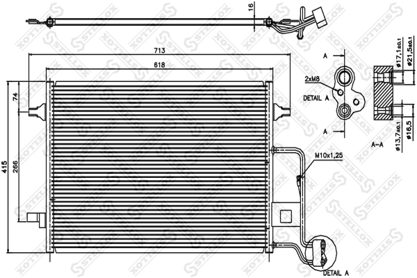 Condenser, air conditioning 10-45025-SX