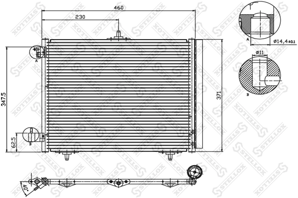 Condenser, air conditioning 10-45040-SX