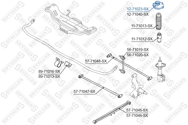 Suspension Strut Support Mount 12-71023-SX