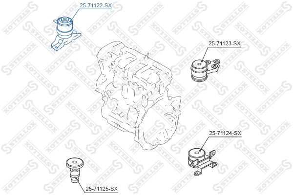 Mounting, engine 25-71122-SX