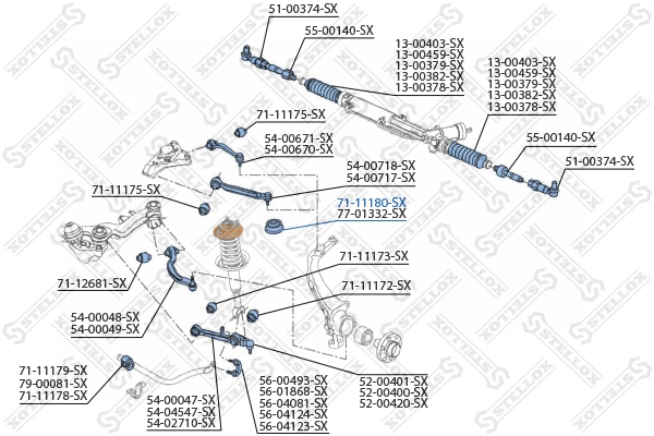 Suspension Strut Support Mount 71-11180-SX
