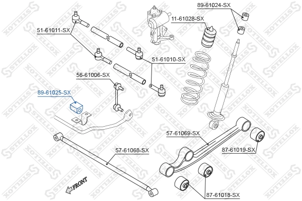STELLOX 89-61025-SX Mounting, stabiliser bar