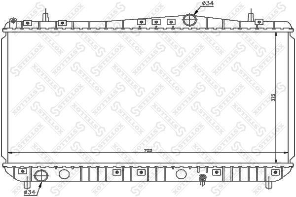 Radiator, engine cooling 10-25688-SX