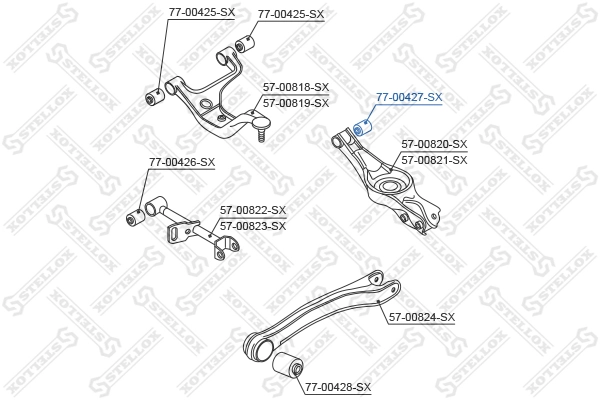 Mounting, control/trailing arm 77-00427-SX