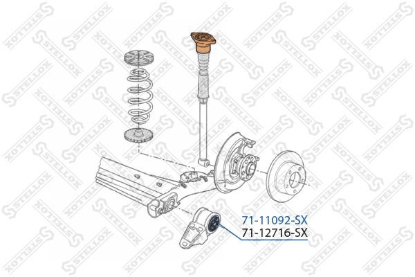Mounting, control/trailing arm 71-11092-SX