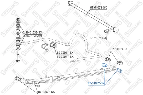 Bushing, leaf spring 87-51082-SX