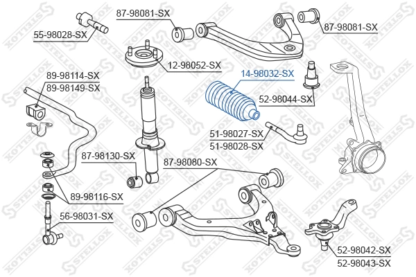 Bellow, steering 14-98032-SX