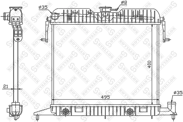 Radiator, engine cooling 10-26005-SX