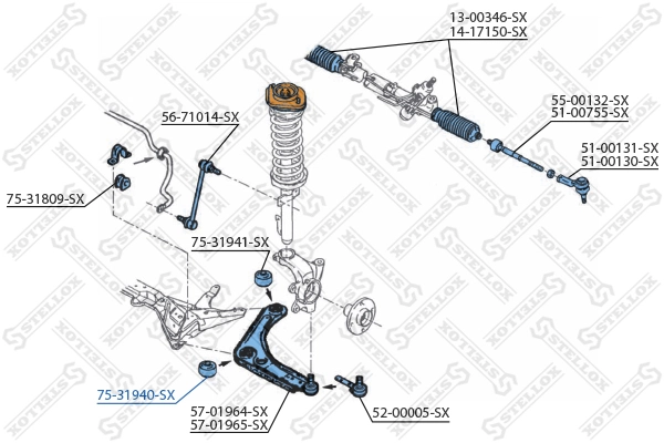 Mounting, control/trailing arm 75-31940-SX