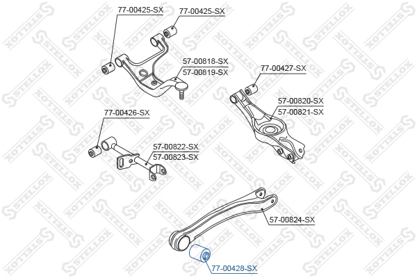Mounting, control/trailing arm 77-00428-SX