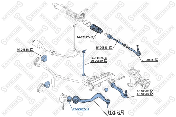 Mounting, control/trailing arm 77-00887-SX