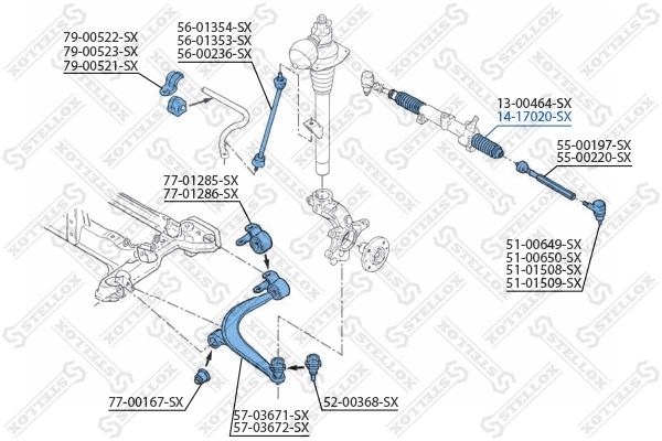 Bellow, steering 14-17020-SX
