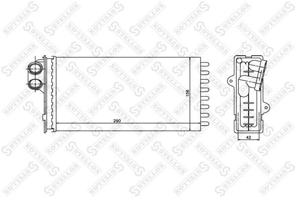 Heat Exchanger, interior heating 10-35002-SX