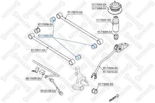 STELLOX 87-73008-SX Mounting, control/trailing arm