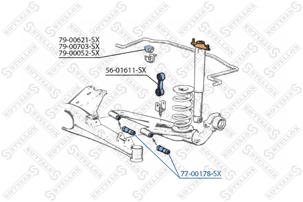 Mounting, control/trailing arm 77-00178-SX