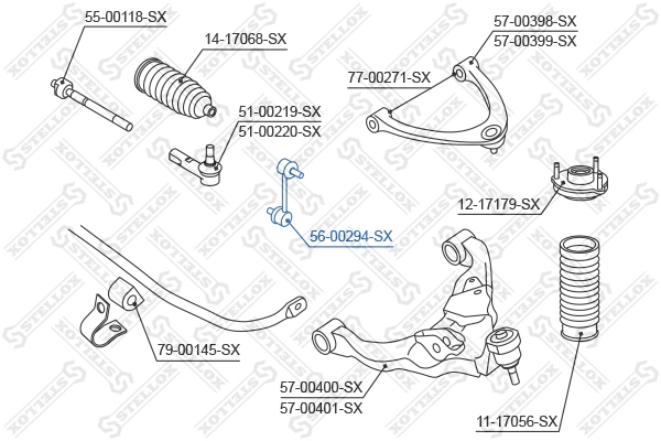 Link/Coupling Rod, stabiliser bar 56-00294-SX