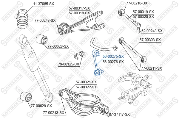 Link/Coupling Rod, stabiliser bar 56-00275-SX