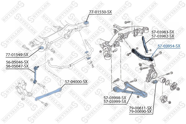 STELLOX 57-03954-SX Control/Trailing Arm, wheel suspension