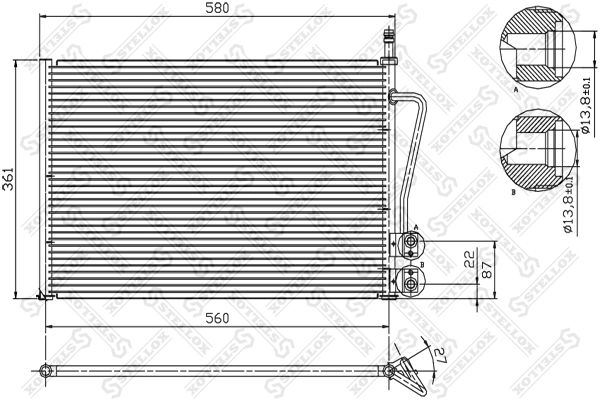 Condenser, air conditioning 10-45020-SX
