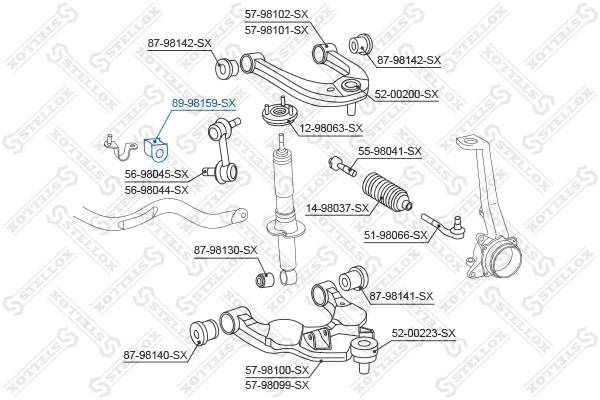 Mounting, stabiliser bar 89-98159-SX